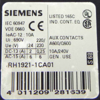 Siemens Hilfschalterblock 3RH1921-1CA01 GEB