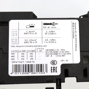 Siemens Leistungsschalter 3RV1021-1AA10 GEB