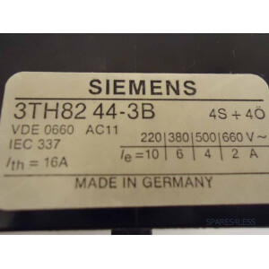 Siemens Schütz Hilfsschütz 3TH8244-3B GEB