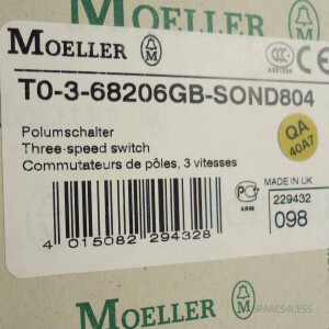 Klöckner Moeller Polumschalter T0-3-68206GB-SOND804 229432 OVP