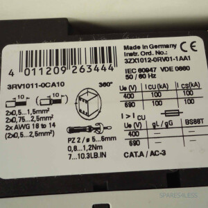 Siemens Leistungsschalter 3RV1011-0CA10 OVP
