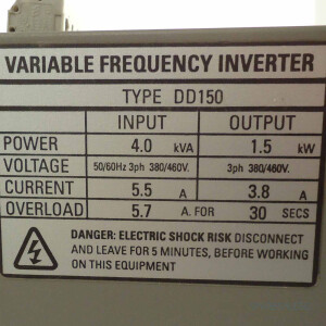 CONTROL TECHNIQUES FREQ. INVERTER DominAx DD150 GEB