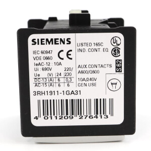 Siemens Hilfsschalterblock 3RH1911-1GA31 OVP
