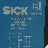 SICK Reflexions Lichttaster WT27-2F710 1015083 GEB
