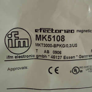 ifm efector120 Zylindersensor MK5108 MKT3000-BPKG/0,3/US OVP