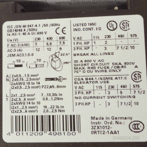 Siemens Schütz 24V/5,5kW/400V 3RT1024-1DB44-0KV0 OVP