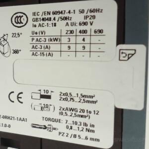 Siemens Schütz 24V/4kW/400V 3RT2516-1AB00 OVP