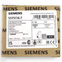 Siemens Leitungsschutzschalter 5SY5 116-7 OVP