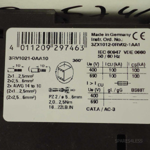 Siemens Leistungsschalter 3RV1021-0AA10 OVP