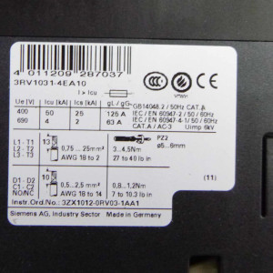 Siemens Leistungsschalter 3RV1031-4EA10 OVP