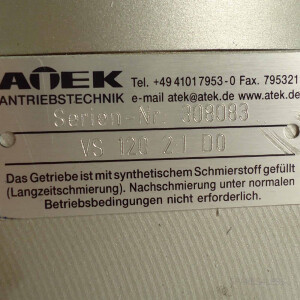ATEK Kegelradgetriebe VS 120 2:1 D0 NOV