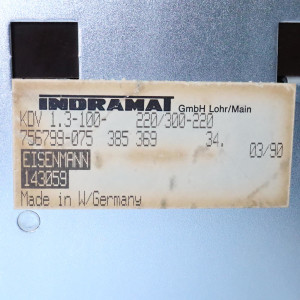 INDRAMAT Servo-Controller KDV1.3-100-220/300-W1 GEB