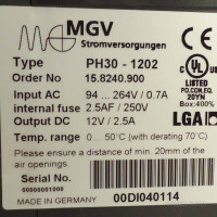 MGV Stromversorgung PH30-1202 15.8240.900 OVP
