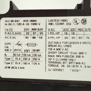 Siemens Schütz 3RT1045-1AP04 400V/37 kW GEB