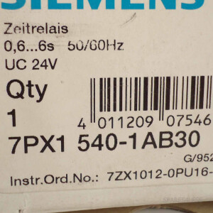 Siemens Zeitrelais 0,6...6s 50/60Hz 7PX1540-1AB30 OVP