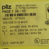 Pilz Not-Aus-Schaltgerät PNOZ 1 3S/1Ö Art.Nr. 475650 GEB
