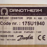 Danfoss Danotherm Bremswiderstand 175U1940 OVP