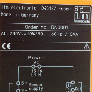 ifm Netzteil N600 NZ33-I DN0001 OVP