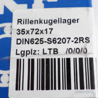 SKF Kugellager Rillenkugellager 6207-2RS1 OVP